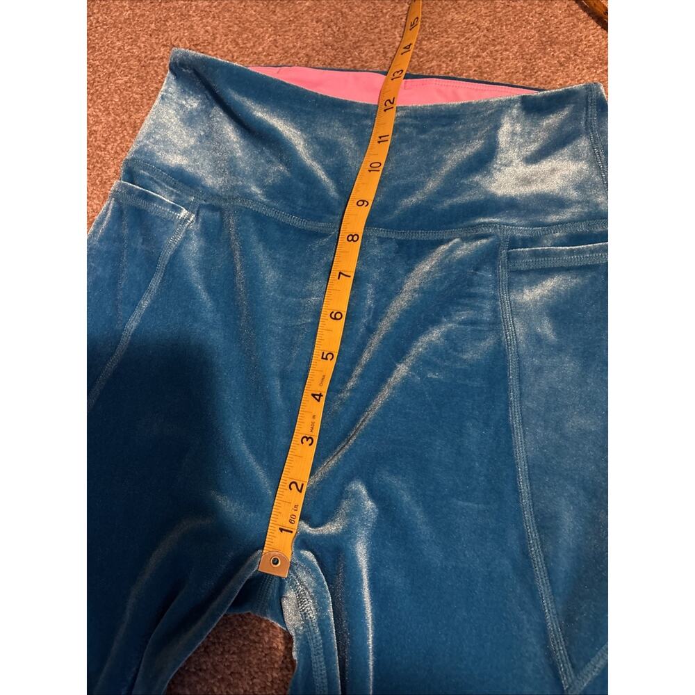 Lilly Pulitzer Weekender High Rise Velvet Leggings Women’s Size Small Teal Bay - Picture 8 of 16
